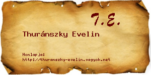 Thuránszky Evelin névjegykártya